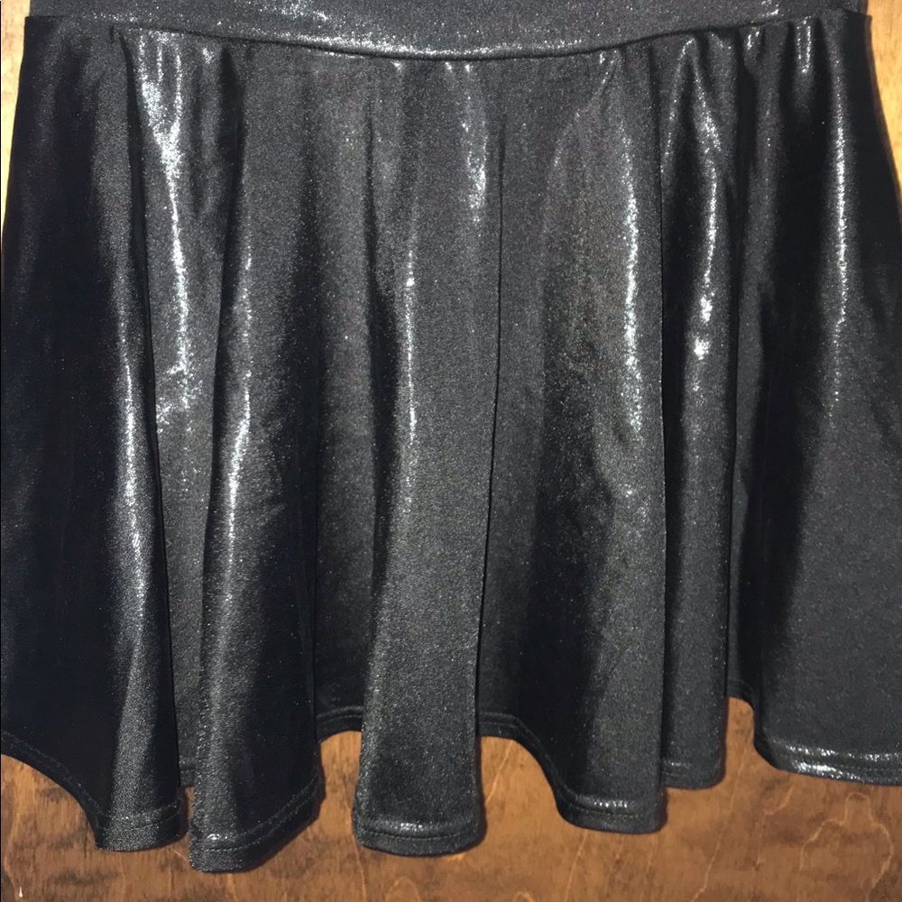 Black Metallic Skirt